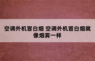 空调外机冒白烟 空调外机冒白烟就像烟雾一样